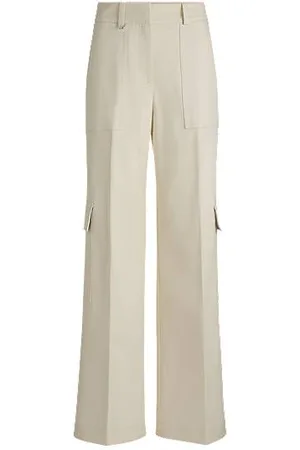 HUGO BOSS Loose-fit cargo trousers in stretch-cotton twill - Ramadan Edit