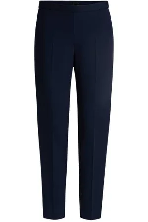 HUGO BOSS Regular-fit trousers with front crease