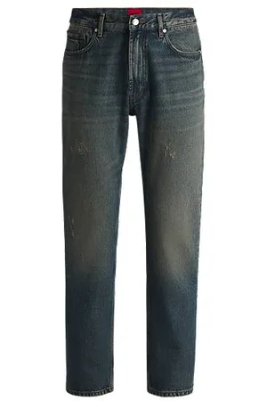 HUGO BOSS Regular-fit jeans in tinted denim