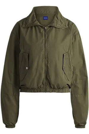 HUGO BOSS Voluminous jacket in cotton poplin
