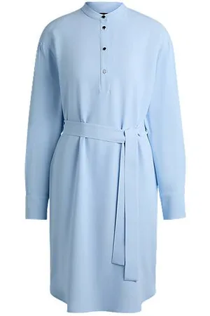 HUGO BOSS Belted dress with snap placket