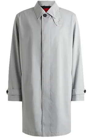 HUGO BOSS Regular-fit coat in water-repellent gabardine