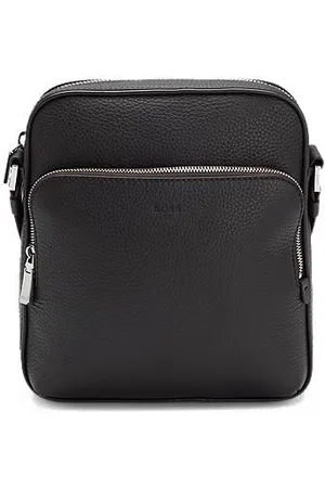 HUGO BOSS Reporter bag in Italian leather with emed logo