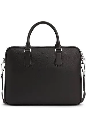 HUGO BOSS Italian-leather document case with signature trims
