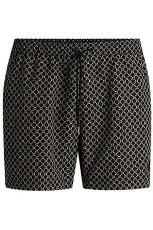 HUGO BOSS Drawstring swim shorts with all-over print