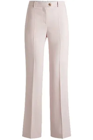 HUGO BOSS Melange trousers with slit hems