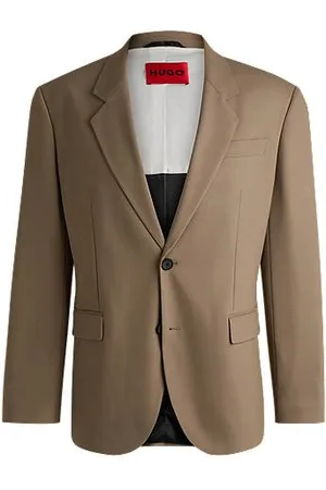 HUGO BOSS Modern-fit jacket in stretch twill with full lining