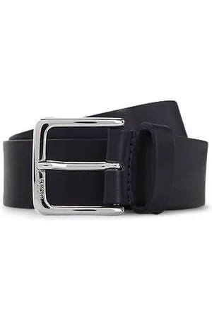 HUGO BOSS Italian-leather belt with silver-tone buckle - Ramadan Edit