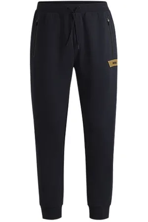 HUGO BOSS Stretch-cotton tracksuit bottoms with logo detail
