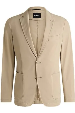 HUGO BOSS Slim-fit suit jacket in travel-friendly stretch softshell