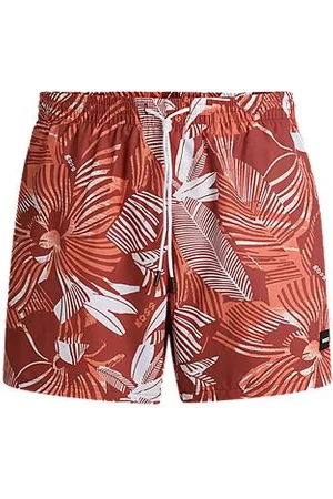 HUGO BOSS Fully lined swim shorts with seasonal print