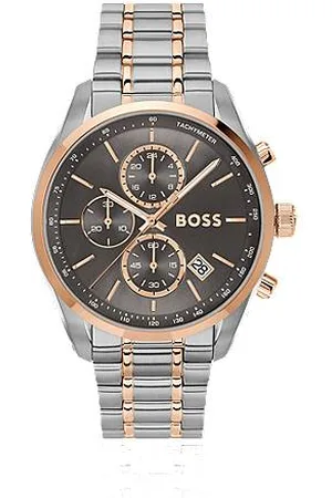 HUGO BOSS Two-tone chronograph watch with grey dial