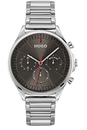 HUGO BOSS Silver-tone watch with grey dial