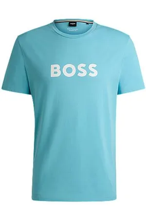 HUGO BOSS Cotton-jersey T-shirt with SPF 50+ UV protection