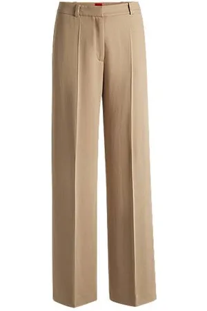 HUGO BOSS Regular-fit trousers with wide leg