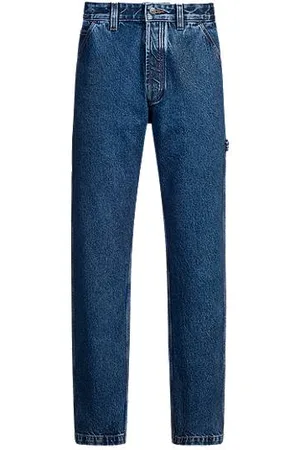 HUGO BOSS Regular-fit jeans in rigid denim - Ramadan Edit