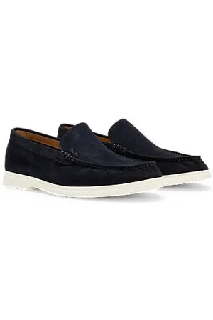 HUGO BOSS Suede loafers with contrast outsole
