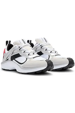 HUGO BOSS Running-inspired trainers with mesh and suede