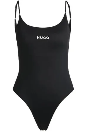 HUGO BOSS Logo-print swimsuit with removable pads