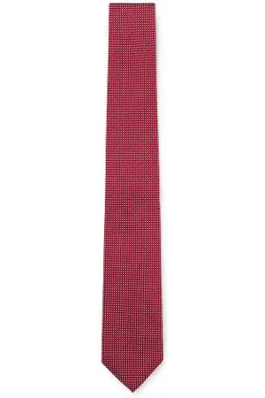 HUGO BOSS Silk-blend tie with jacquard pattern