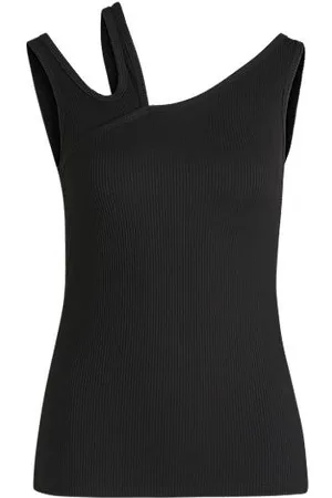 HUGO BOSS Ribbed tank top with cut-out detail