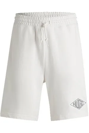 HUGO BOSS Cotton-terry shorts with embroidered logo