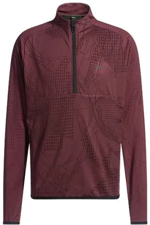 HUGO BOSS Active zip-neck sweatshirt in jacquard stretch fabric - Ramadan Edit