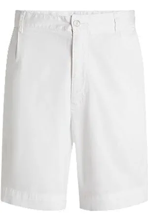 HUGO BOSS Relaxed-fit shorts in stretch-cotton twill