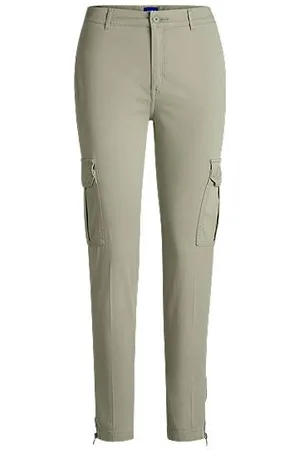 HUGO BOSS Slim-fit cargo trousers in stretch cotton