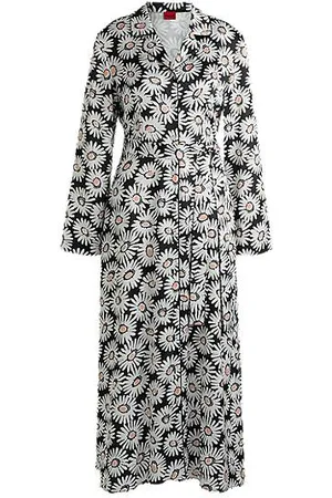 HUGO BOSS Daisy-print shirt dress with tie belt