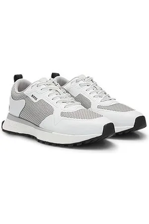 HUGO BOSS Mixed-material trainers with mesh details and branding