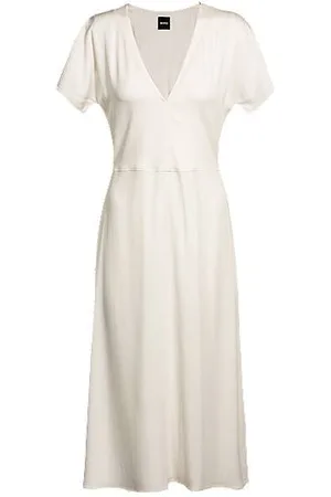 HUGO BOSS V-neck dress in stretch material - Ramadan Edit