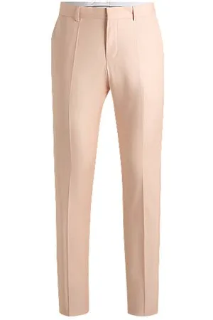 HUGO BOSS Formal trousers in wool-blend satin