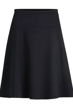 HUGO BOSS A-line skirt in stretch cotton