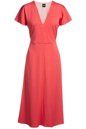 HUGO BOSS V-neck dress in stretch material - Ramadan Edit