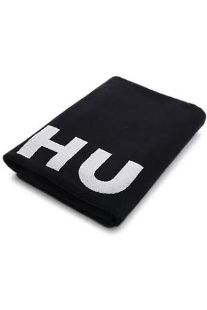 HUGO BOSS Beach towel in cotton-terry jacquard with stacked logo