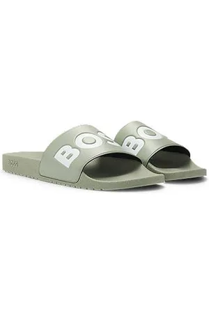 HUGO BOSS Italian-made slides with large logo detail