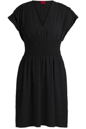 HUGO BOSS A-line slip dress in seersucker