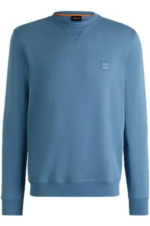 HUGO BOSS Cotton-terry regular-fit sweatshirt with logo patch - Ramadan Edit