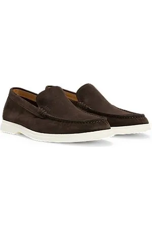 HUGO BOSS Suede loafers with contrast outsole - Ramadan Edit