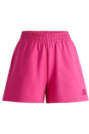 HUGO BOSS Cotton-terry shorts with embroidered logo