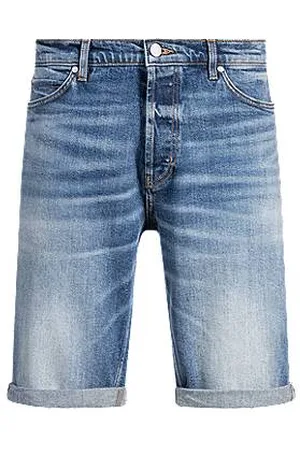 HUGO BOSS Tapered-fit shorts in comfort-stretch denim