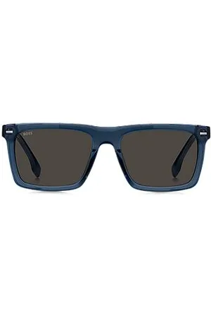 HUGO BOSS Acetate sunglasses with patterned carbon-fibre temples