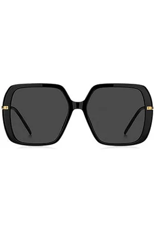 HUGO BOSS Layered -acetate sunglasses with gold-tone temples