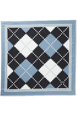 HUGO BOSS Silk bandana with modern print