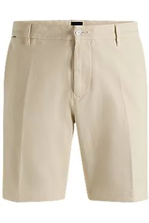 HUGO BOSS Slim-fit shorts in structured stretch cotton