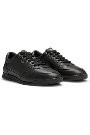 HUGO BOSS Nappa-leather trainers with perforated details