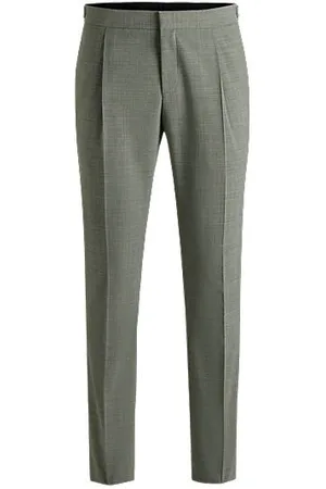 HUGO BOSS Slim-fit tuxedo trousers in a wool blend