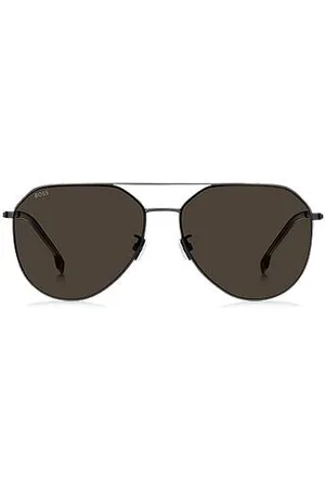 HUGO BOSS Metal sunglasses with titanium temples