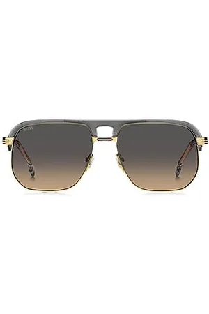 HUGO BOSS Two-tone sunglasses in metal and acetate
